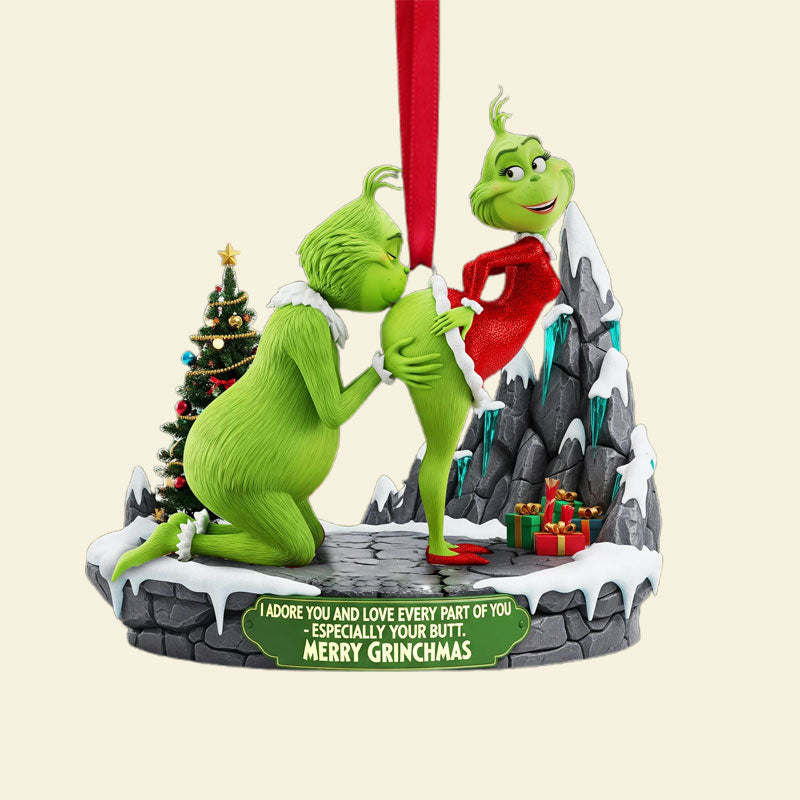 đ Naughty Green Couple Ornament â Christmas Gift đ