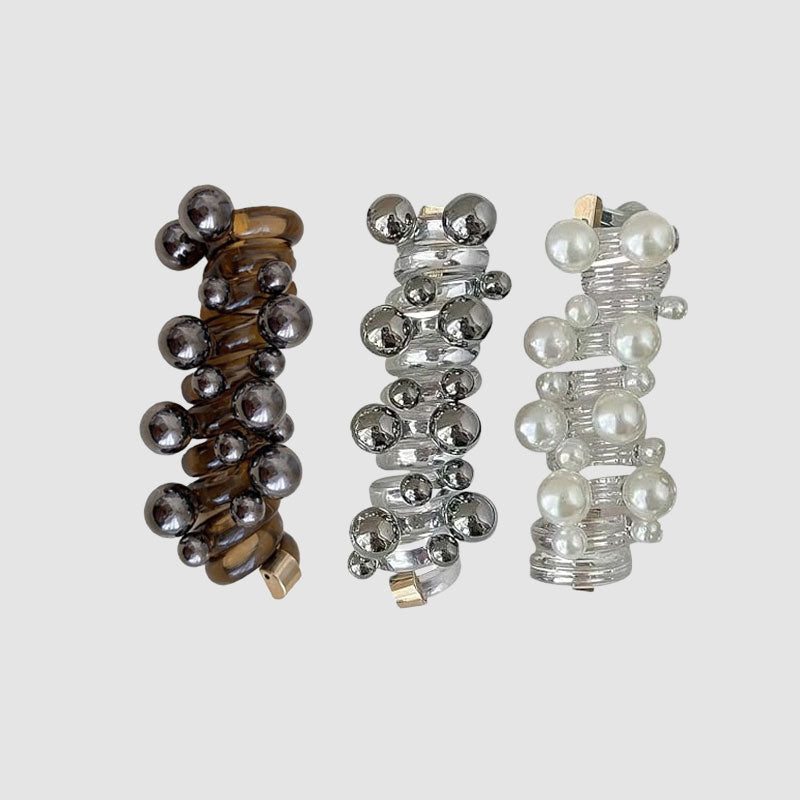 Pearl suora spiraali hiukset tie