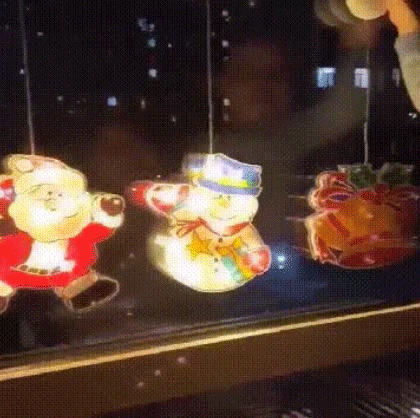 đChristmas Window Hanging Lights
