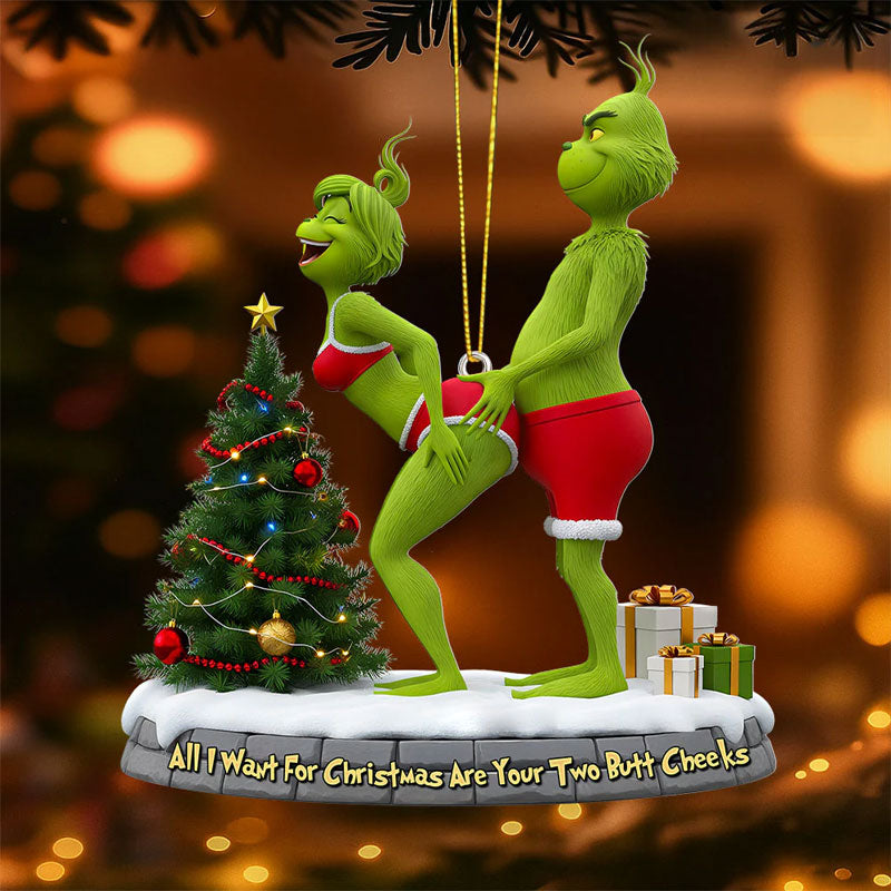 đ Naughty Green Couple Ornament â Christmas Gift đ