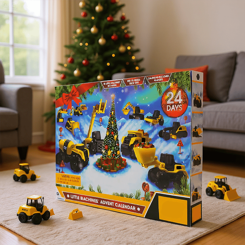 đ24-tĂ€giger Countdown-Kalender mit LKW auf dem Weg zu Weihnachten