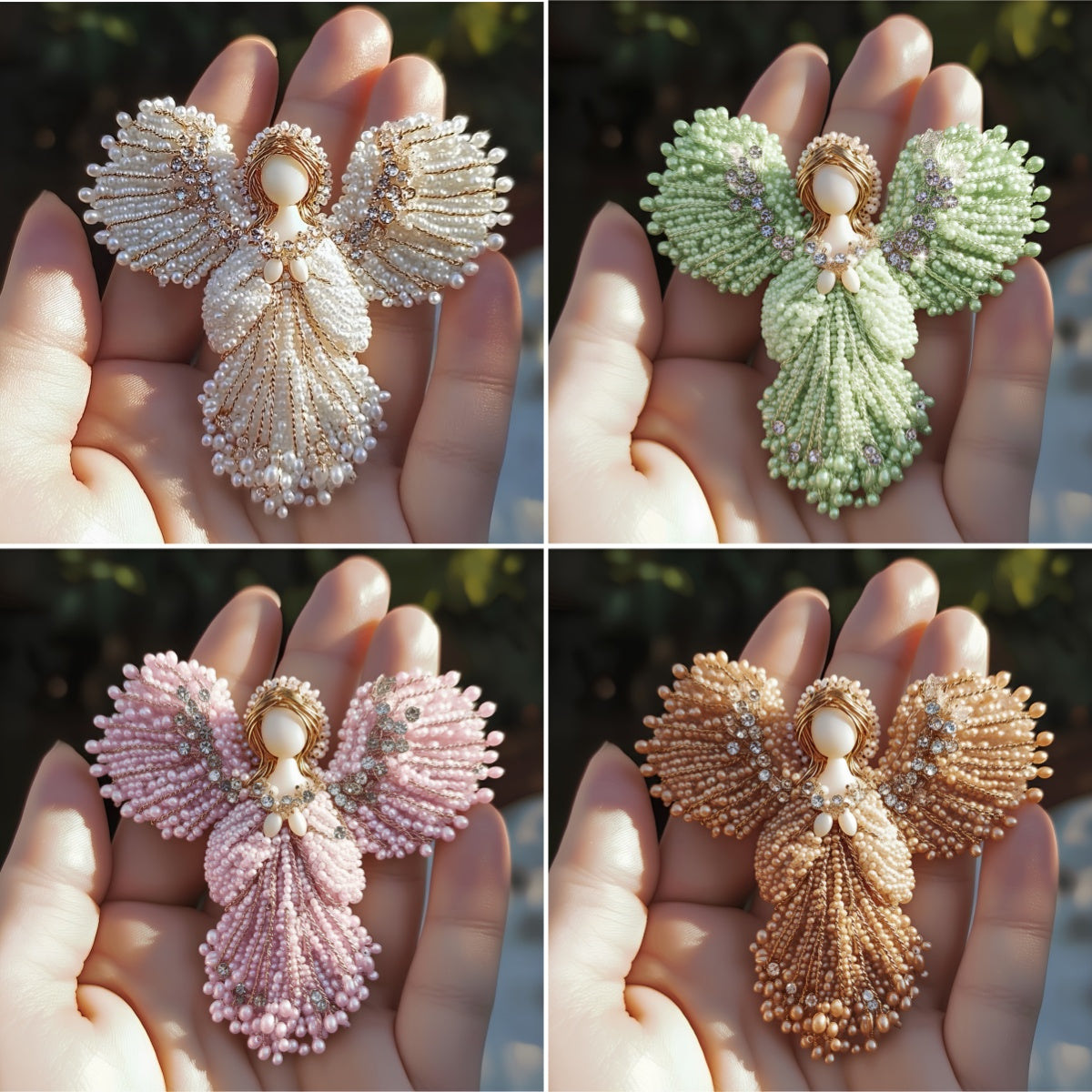 đ„LAST DAY 50% OFFđHandmade Pearl Angel Brooch