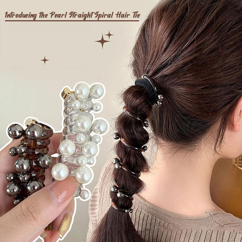 Pearl suora spiraali hiukset tie