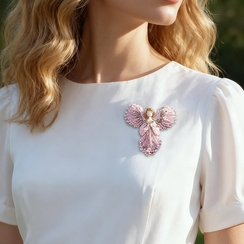 đ„LAST DAY 50% OFFđHandmade Pearl Angel Brooch
