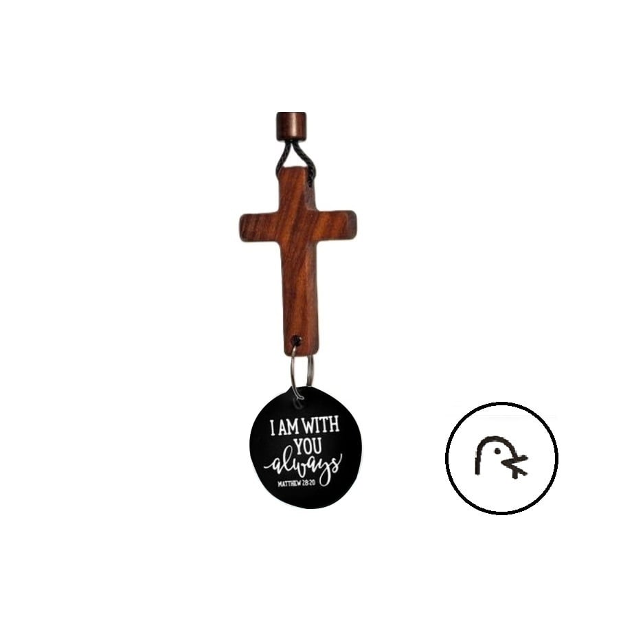 ✝️Raamatun sanoja auton taustapeilissä roikkuva ristiriipus