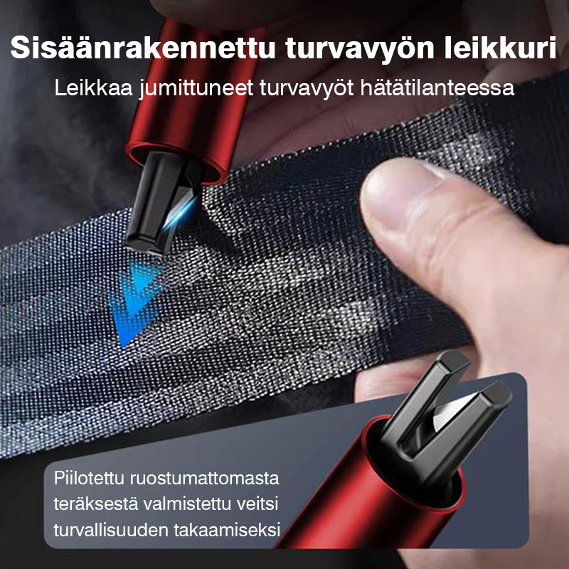 Mini hätätyökalu autolla pakenemiseen