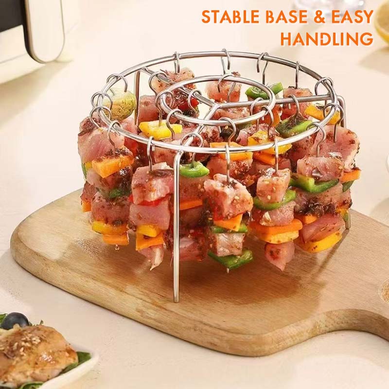 đ„ Air Fryer Skewer Rack | 360 ° tasainen ruoanlaitto, rapea ja mehukas! đą