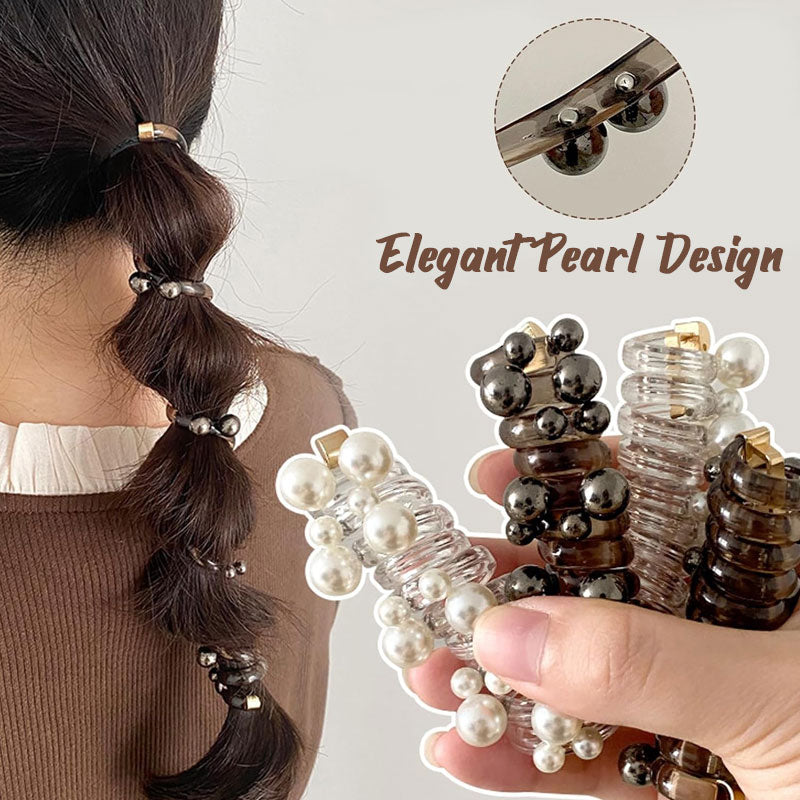 Pearl suora spiraali hiukset tie