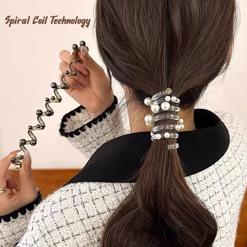 Pearl suora spiraali hiukset tie
