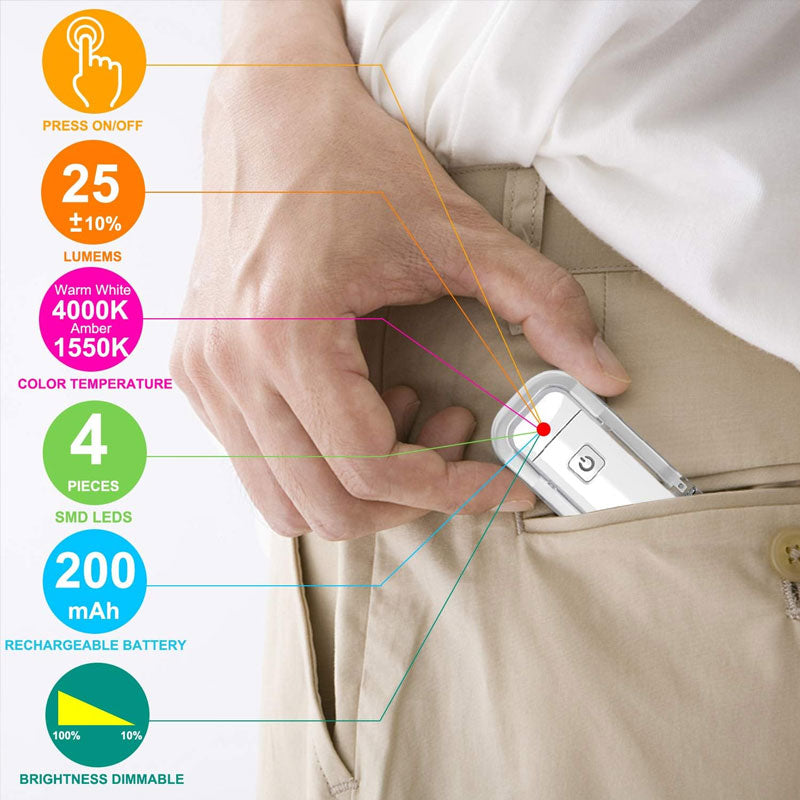 USB-lataus Clip-on lukuvalot