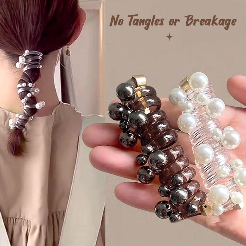 Pearl suora spiraali hiukset tie