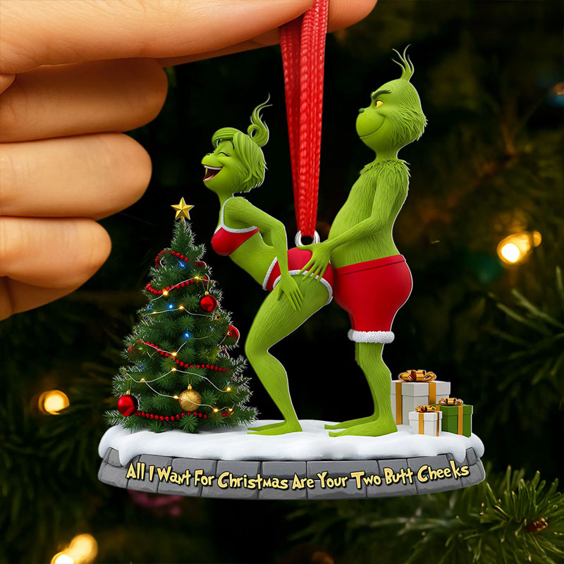 đ Naughty Green Couple Ornament â Christmas Gift đ