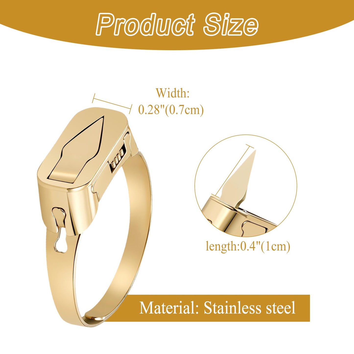 đMetal Self Defense Ring Knife