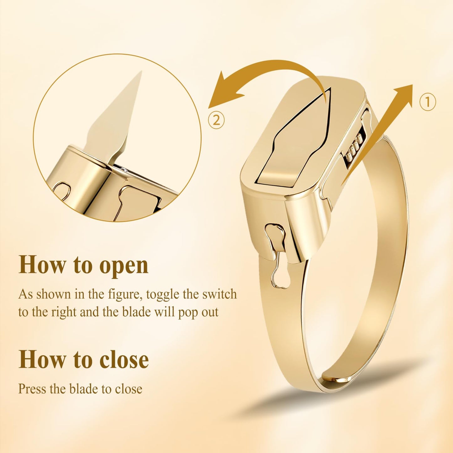 đMetal Self Defense Ring Knife