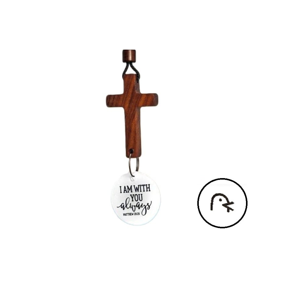 ✝️Raamatun sanoja auton taustapeilissä roikkuva ristiriipus