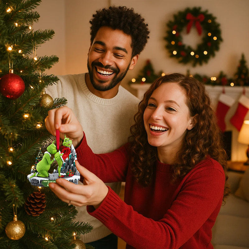 đ Naughty Green Couple Ornament â Christmas Gift đ