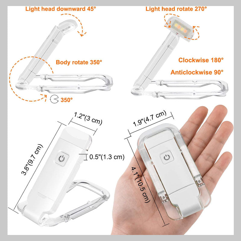 USB-lataus Clip-on lukuvalot