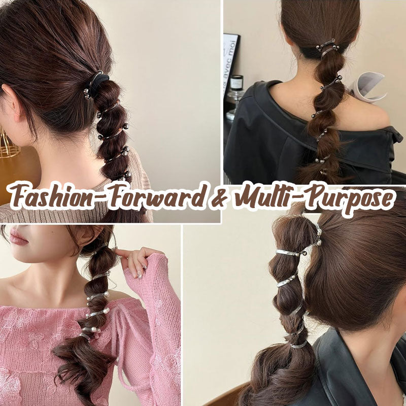 Pearl suora spiraali hiukset tie