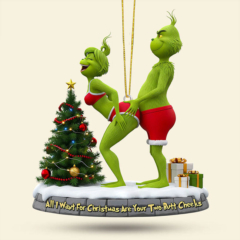 đ Naughty Green Couple Ornament â Christmas Gift đ