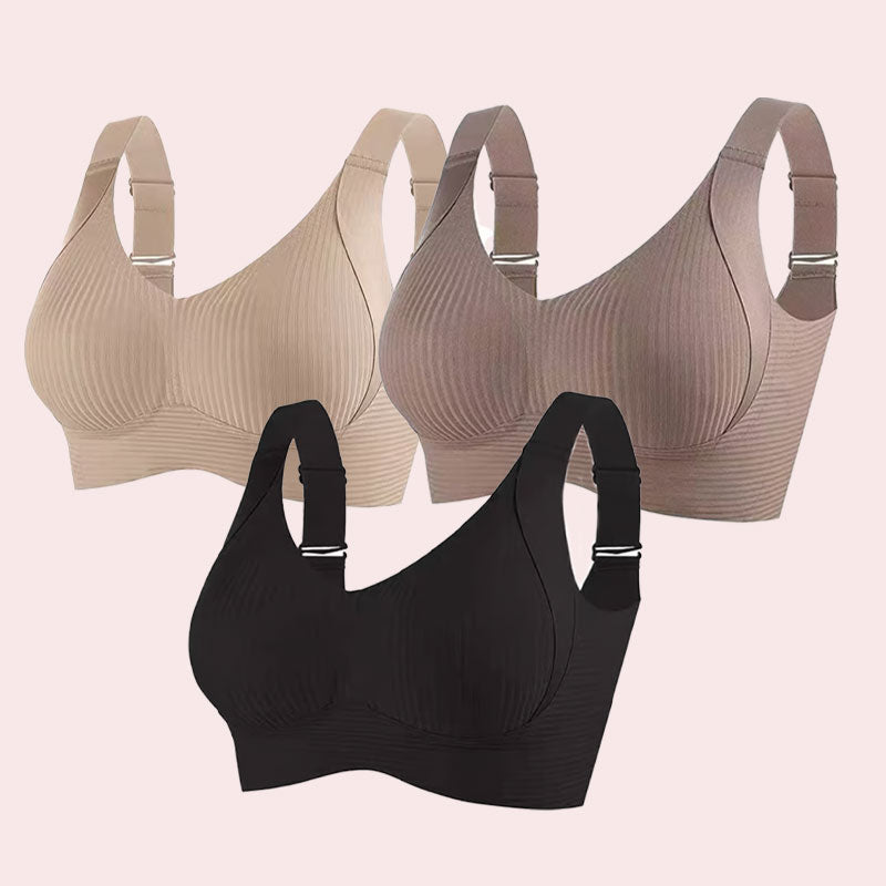đ„KevĂ€t kuuma myynti 49% OFF- Ribbed Push Up sÀÀdettĂ€vĂ€ langaton rintaliivit naisille