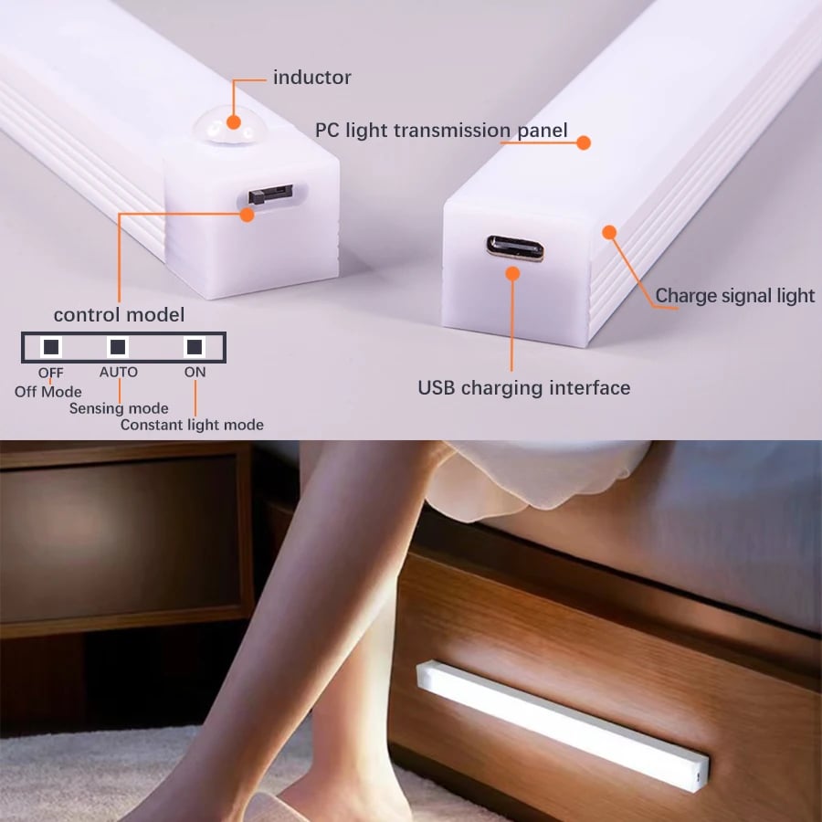 🔥UUDEN VUODEN MYYNTI - Ladattavat LED-valaisimet ilman lyöntiä Smart Sensor Magnetic