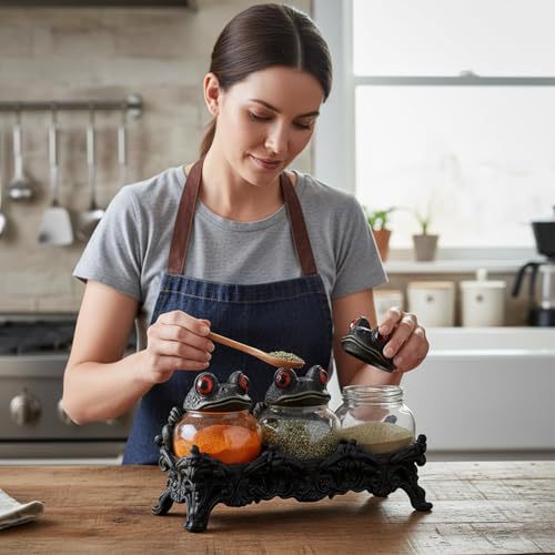 Käsintehty noituuden sammakko-apotekin maustepurkki 🐸🧙