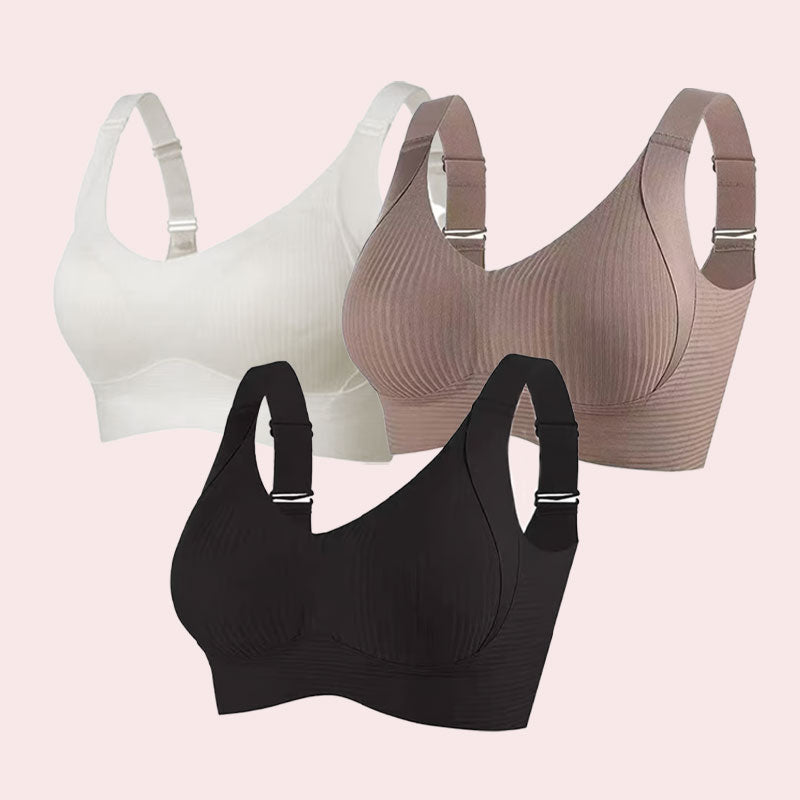 🔥Kevät kuuma myynti 49% OFF- Ribbed Push Up säädettävä langaton rintaliivit naisille