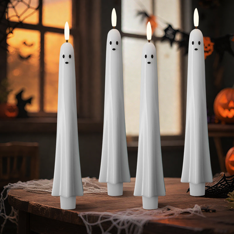 🎃👻 Kauko-ohjattava haamukynttilä 3D-liekehtivällä sydämellä 👻🎃