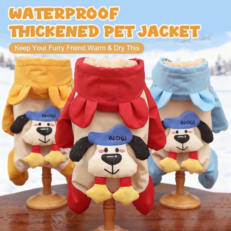 🐾 Vedenpitävä paksunnettu lemmikkieläinten takki ❄️