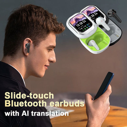 🎧Slide-Touch Bluetooth-kuulokkeet, joissa on AI-käännös