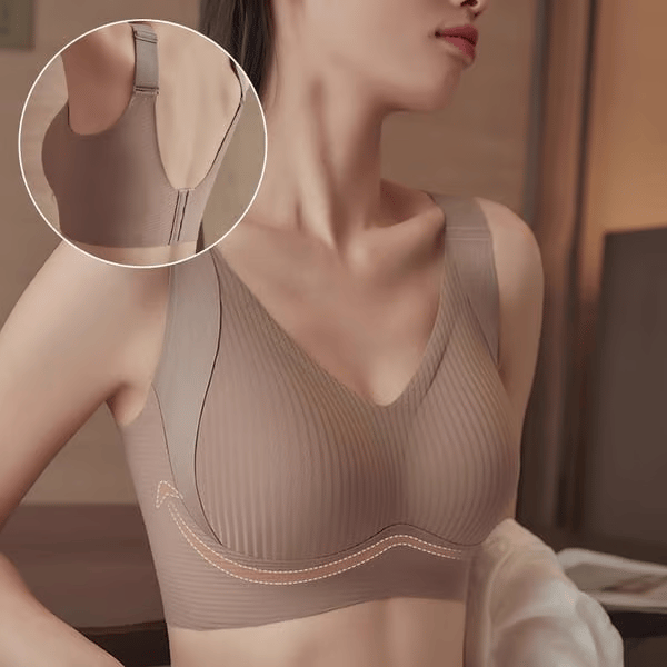 🔥Kevät kuuma myynti 49% OFF- Ribbed Push Up säädettävä langaton rintaliivit naisille
