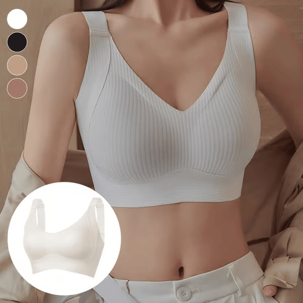 🔥Kevät kuuma myynti 49% OFF- Ribbed Push Up säädettävä langaton rintaliivit naisille