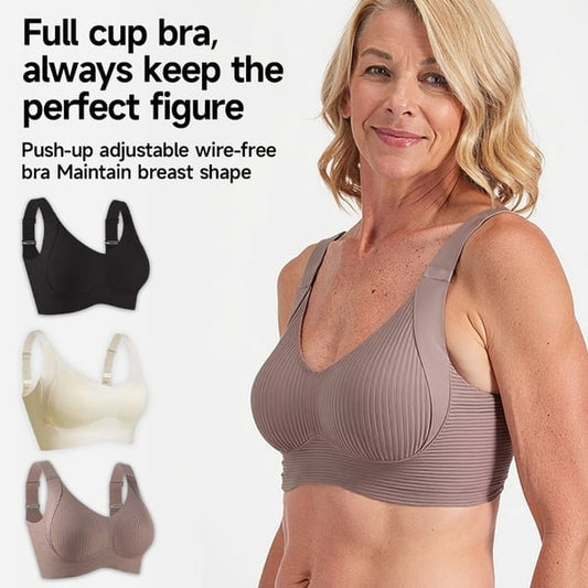 🔥Kevät kuuma myynti 49% OFF- Ribbed Push Up säädettävä langaton rintaliivit naisille