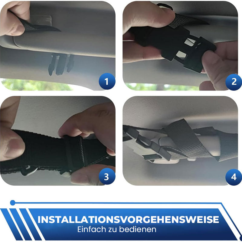 Ripustettava säilytysverkko auton katolle