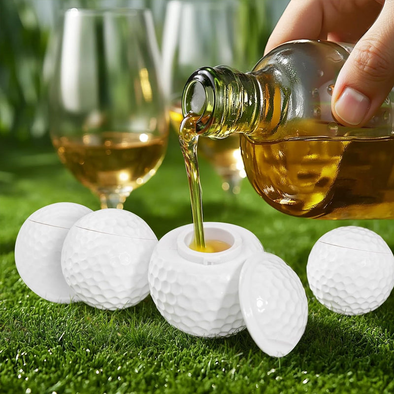 Luova golfpallon muotoinen shottilasi