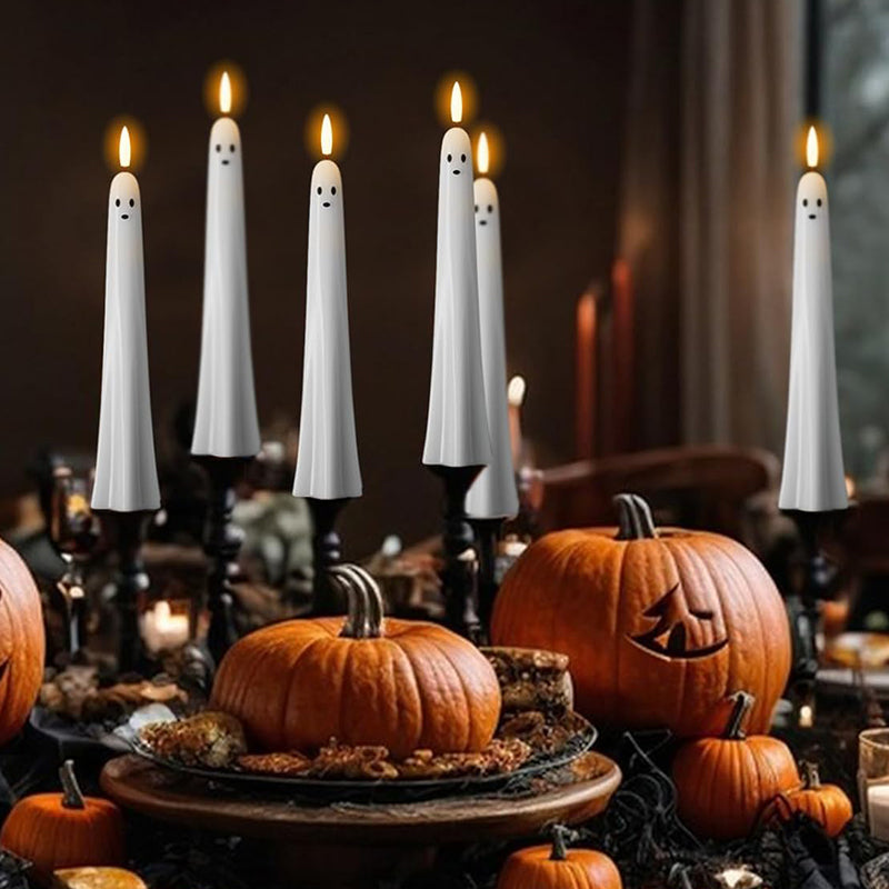 🎃👻 Kauko-ohjattava haamukynttilä 3D-liekehtivällä sydämellä 👻🎃