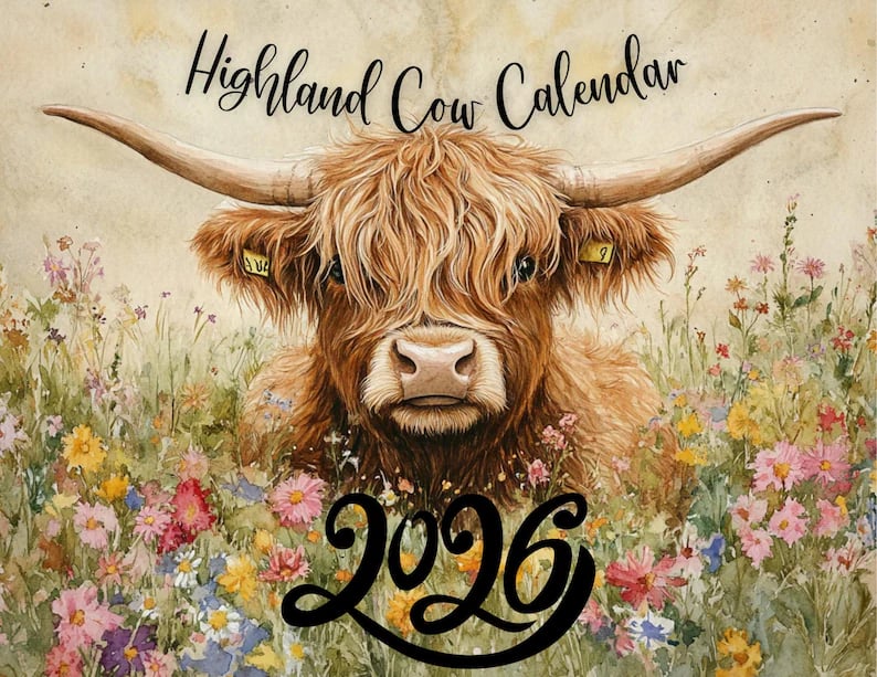 🐮2026 Highland Cattle -kalenteri📅