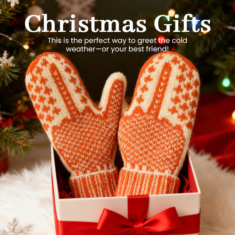 🎅"Tuhmien listan" lapaset | Pehmeä neule, jossa on piilotettu asenn 🖕✨