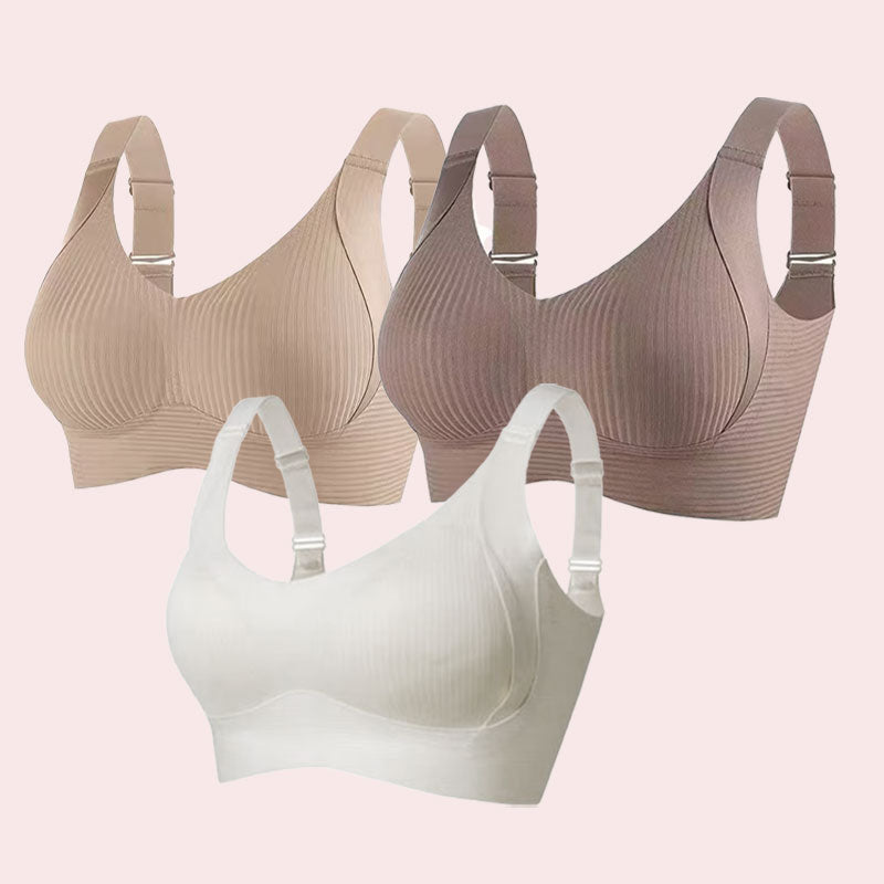 🔥Kevät kuuma myynti 49% OFF- Ribbed Push Up säädettävä langaton rintaliivit naisille