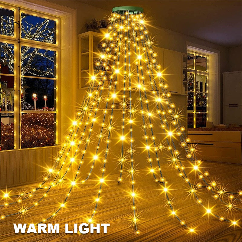 🎄 LED rengas viisipisteinen tähti joulukuusen valo 🎄
