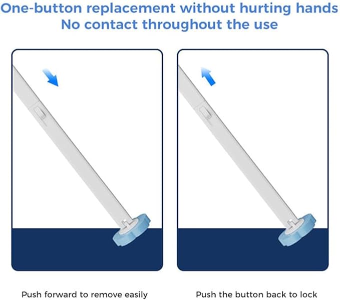 Kertakäyttöinen WC-puhdistusjärjestelmä: WC-harja ja teline esikyllästettyä puhdistusliuosta sisältäe
