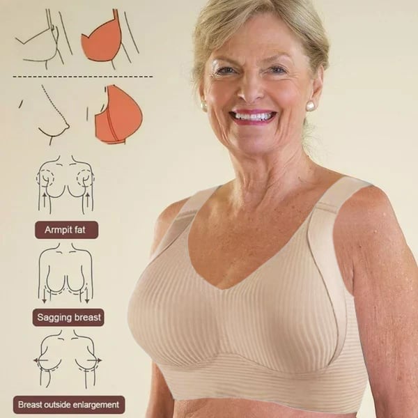🔥Kevät kuuma myynti 49% OFF- Ribbed Push Up säädettävä langaton rintaliivit naisille