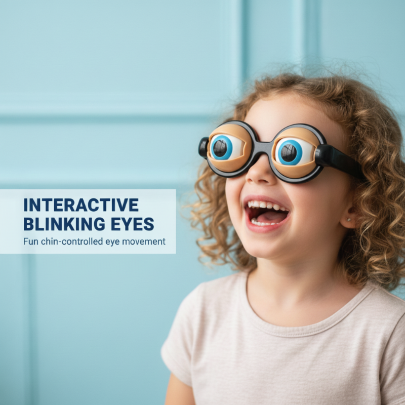 Lasten vilkkuvat hullut lasit, joissa on kiristysnauh