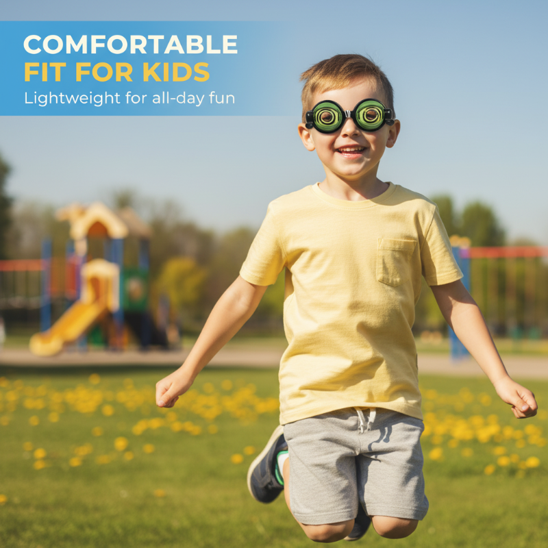 Lasten vilkkuvat hullut lasit, joissa on kiristysnauh