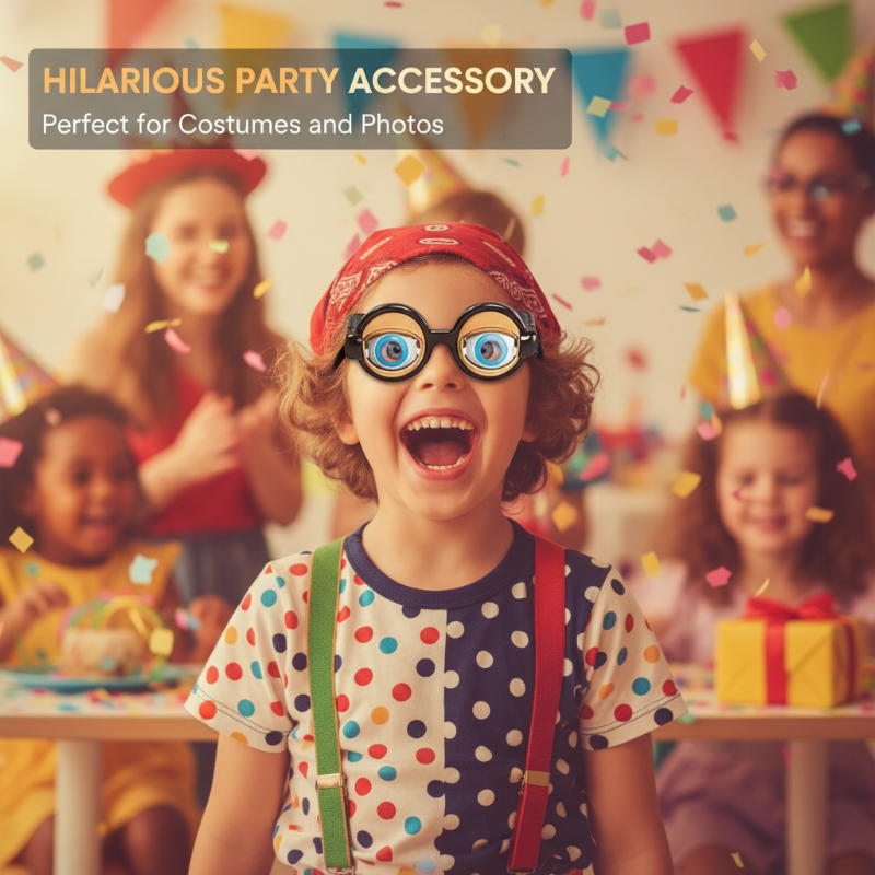 Lasten vilkkuvat hullut lasit, joissa on kiristysnauh